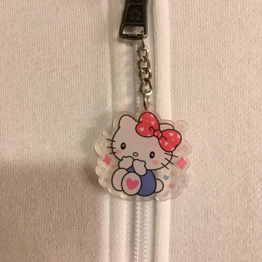 ADORABLE y2k hoodie with hello kitty logo and crystal details! - Picture 9 of 15